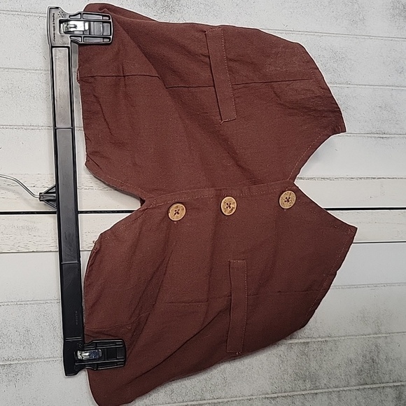 Nwot Free People No Business Here Top Small Brown Cropped - Picture 2 of 5